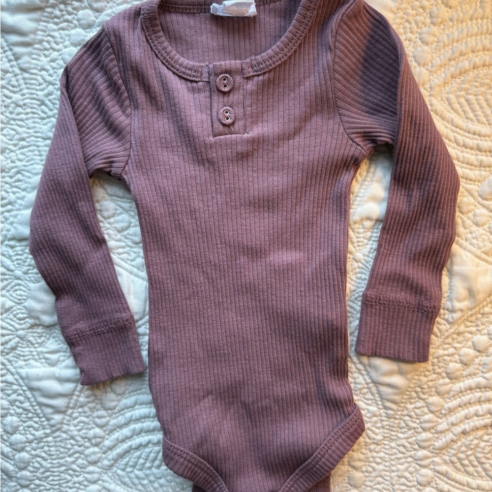 Jamie Kay Purple Ribbed Bodysuit One Piece